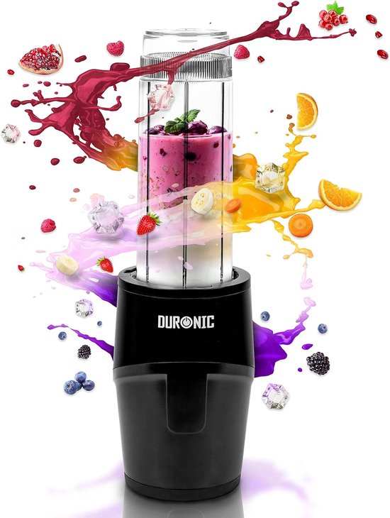 Mini Blender, 570ml Drinking Bottle, Electric Mixer 500W, Juicer Stainless Steel Blades, 2-in-1 Smoothie Maker, BPA Free, Protein Fitness, Baby Food High Conduction Mixer van Merkloos