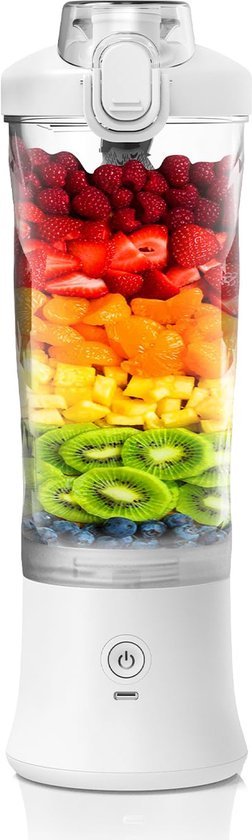 Mini Blender - Blender - Blender to go - Smoothie Maker - Draagbare Blender - Oplaadbare mini Blender - Portable Blender - Lichtgewicht - Blender draadloos - Blender - Blenders - Blender smoothie - Wit van Merkloos