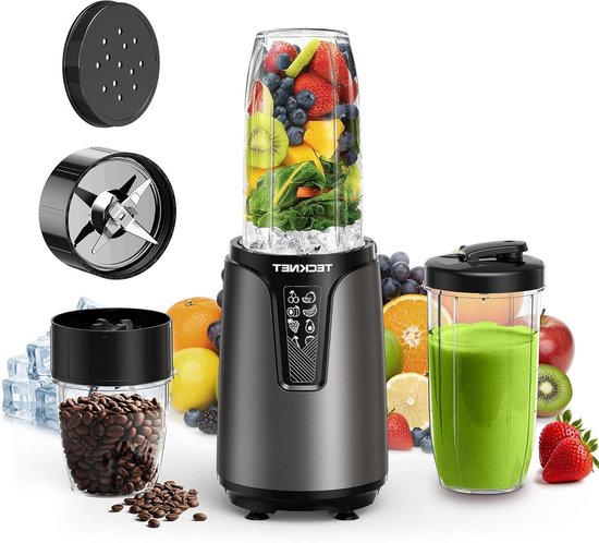Mini Blender - Persoonlijke Blender - Gezonde Smoothies - Compact Ontwerp - 400 ml - Zwart
