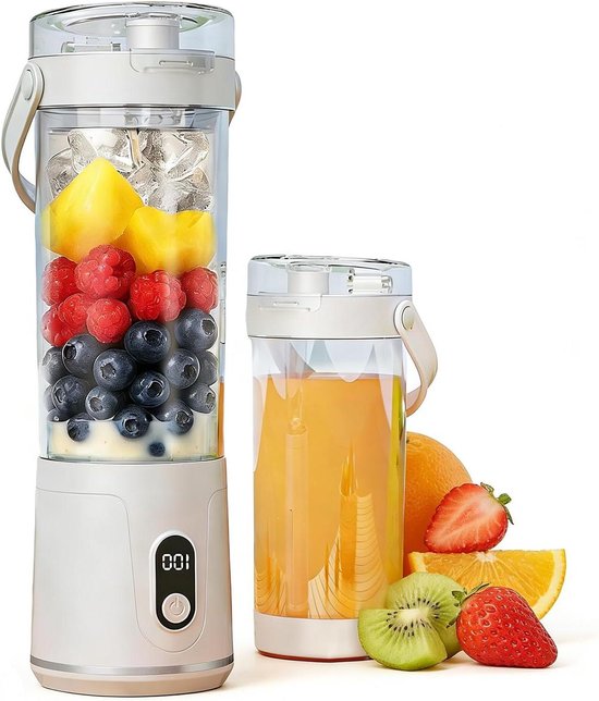 Mini Blender - Persoonlijke Blender - Smoothies Maken - Compact Ontwerp - 250 ml - Wit van MINI