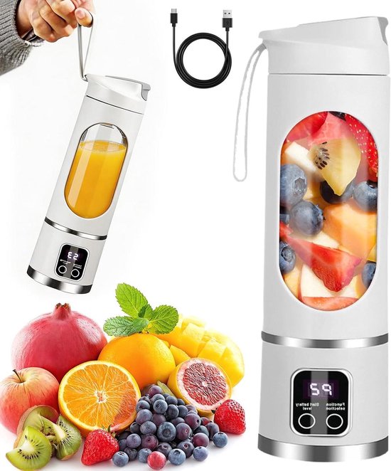 Mini Blender - Persoonlijke Mixer - Smoothies Maken - Draagbaar Ontwerp - 300 ml - Zwart