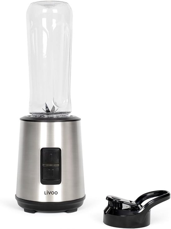 Mini Blender - Smoothie Maker - Drankjes Maken - 4 Roestvrijstalen Bladen - 600 ml - Zwart
