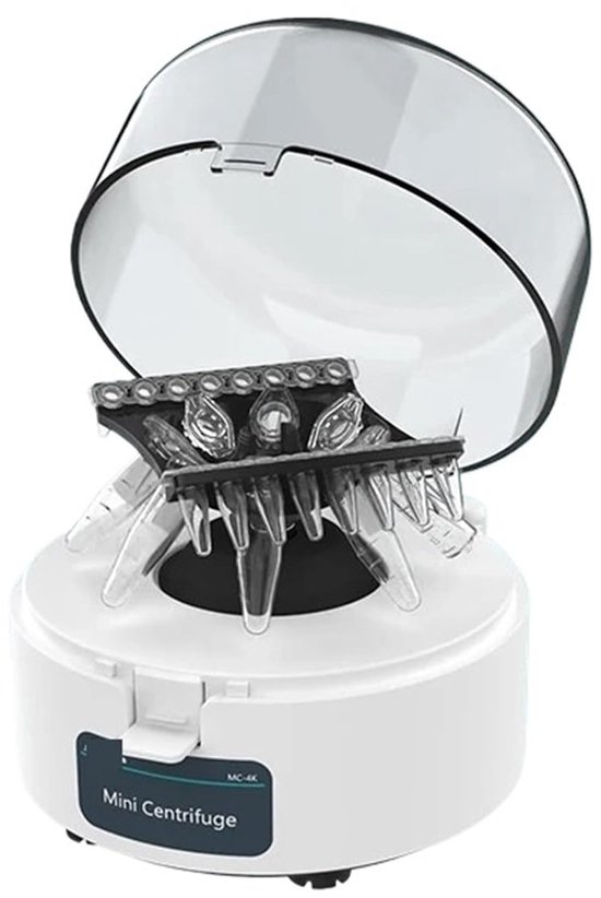 Mini Centrifuge - Laboratorium Apparaat - Monster Scheiding - Stille Werking - 4000 RPM - Wit