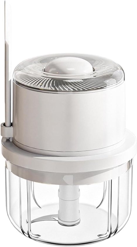 Mini Chopper - Keukenmachine - Ingrediënten Verwerken - Spatvrij Ontwerp - 350 ml - Wit van MINI