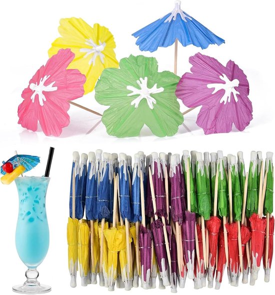 Mini cocktailprikkers voor tropische feesten, drink screens en decoraties voor poolparty's, 50 stuks van Merkloos
