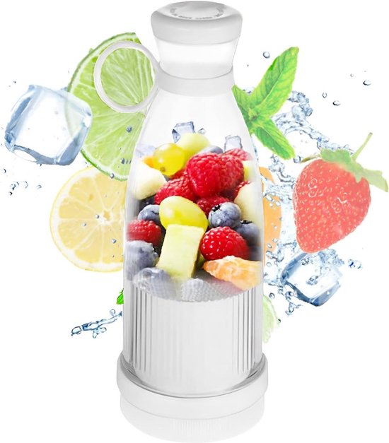 Mini Draggable Blender - 300ml - Persoonlijke Blender USB Oplaadbaar - Mini Shakerfles voor Shakes Sappen Smoothies - Roestvrij Stalen Messen 304 - Inclusief USB-kabel van MINI