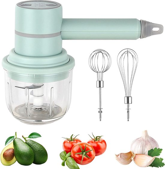 Mini Elektrische Handmixer - 2in1 - USB Oplaadbare Staafmixer - Draadloos & Waterdicht - Eenvoudig Schoon te Maken - 300ml van MINI