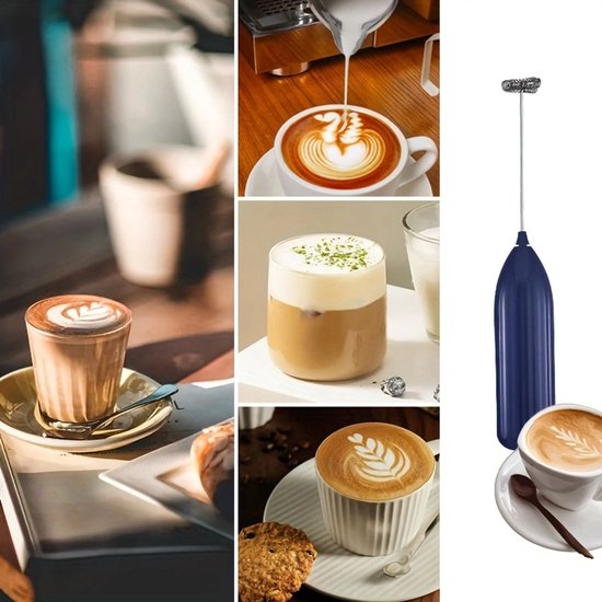 Mini elektrische handmixer - Melkopschuimer - Proteïne shaker - Matcha mixer - Oplaadbaar - Koffie - Barista van Merkloos