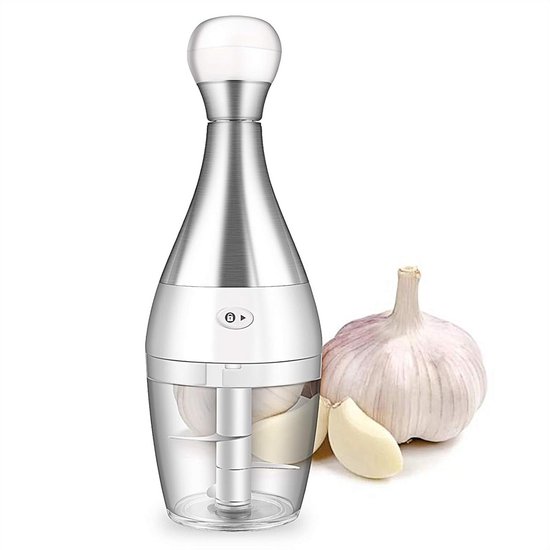 Mini Handmatige Voedselhakker - Multifunctionele Hulp bij het Hakken van Groenten en Vlees - Ideaal voor Keuken en Gezondheid - Wit van Merkloos