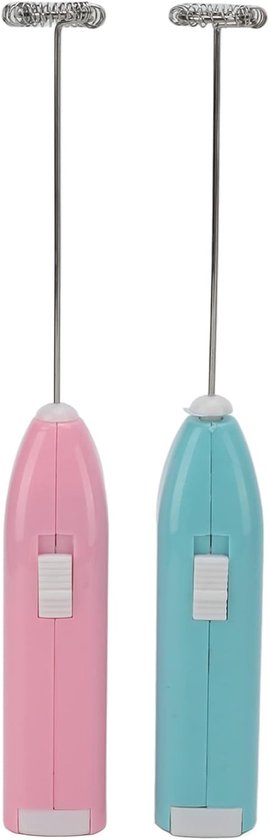 Mini Handmixer - Elektrische Roerder - Dranken Mengen - Hogesnelheidsmotor - 2 Stuks - Zilver