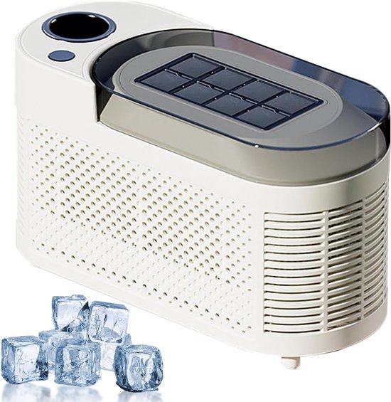 Mini IJsblokjesmachine - Draagbare IJsmaker - Drankjes Koelen - Snelle IJsproductie - 8 Blokjes/10 Min - Wit van MINI