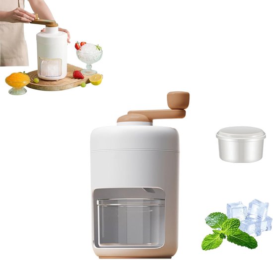 Mini-ijsschaaf Voor Thuis, Handmatige Ijsmaker, Draagbare Smoothiemaker, Ijsschaaf Met Roestvrijstalen Messen, Ijscrusher Voor Buitenfeesten (1pcs)