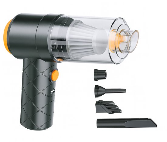 Mini stofzuiger en compressor (USB-C, 48W, inclusief mondstukken) van Baseus