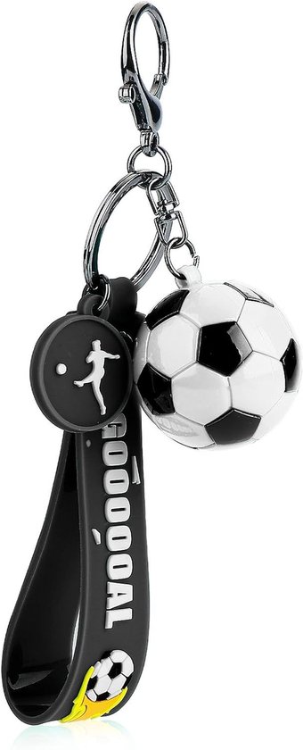 Mini Voetbal Sleutelhanger, Perfect Cadeau voor Voetbalfans, Silicone Sport Sleutelhanger voor Jongens en Meisjes, Uniek en Duurzaam Accessoire van Merkloos