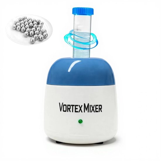 Mini Vortex Mixer - Kleurschudder Laboratorium - Vloeistoffen Mengen - Touch Functie - 8.0 cm x 7.6 cm - Blauw