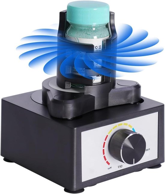 Mini Vortex Mixer - Verf Schudder - Uniform Mengen - 3 Snelheden Instelbaar - 10-100ml Capaciteit - Zwart