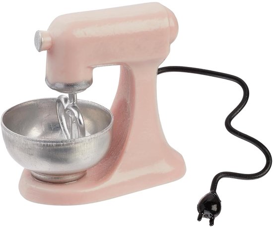 Miniatuur keukenmachine voor doe-het-zelfprojecten, vakantiecadeaus, tafeldisplay, minilandschap (roze)