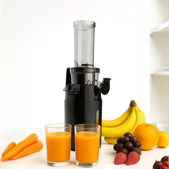 MIRA® Sapcentrifuges Groenten En Fruit – Slowjuicer Met 3 Snelheden – Sapcentrifuge 300ml - Zwart - 14cm x 36cm x 13cm