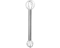 Miso Roerstaaf - Mengtool Keuken - Beslag Maken - Ergonomische Grip - 20 cm - Zilver