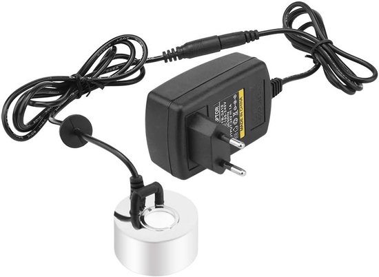 mistmaker, metalen verstuiver met 24 V-adapter, ultrasone nevelmaker nevelmaker voor waterfontein, vijver, pot, rotstuin, wastafel