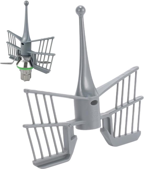 Mixaccessoire voor keukenmachines - vlinderroerder - grijs - ideaal voor Thermomix TM5, TM6, TM31 - SnelShoppen