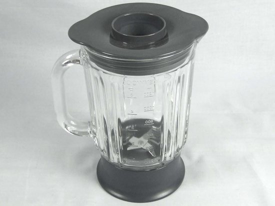 Mixbeker Keukenmachine - Reserveonderdeel Glas - Recepten Bereiden - Compleet Geassembleerd - 197 Kilogram - Transparant