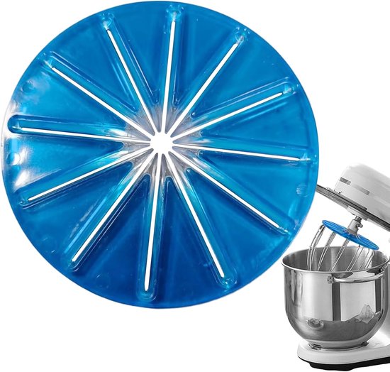 Mixer Accessoire - Opzetstuk Keukenmachine - Schoon Mengen - Anti-Spat Bescherming - 14.5 cm Breed - Blauw van Merkloos