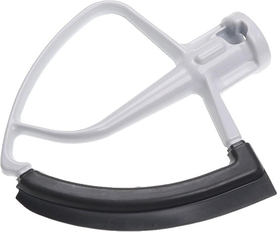 Mixer Accessoire - Platte Klopper - Beslag Mengen - Flexibele Rand - 15.5cm Hoog - Zwart Wit van Merkloos