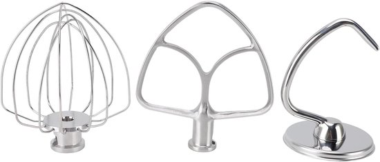 Mixer Accessoires - Keuken Hulpmiddelen - Bakken en Koken - Roestvrij Staal - 3 Delige Set van Merkloos
