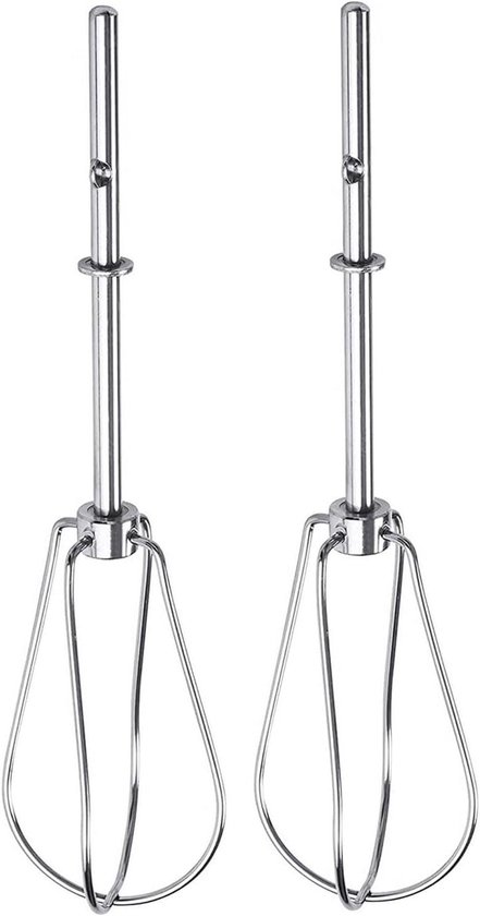Mixer Accessoires - Kloppers Set - Bakken en Koken - Roestvrij Staal - 2 Stuks - Zilverkleurig
