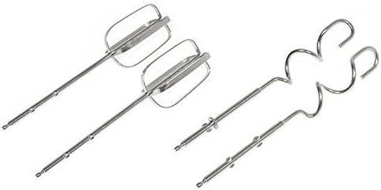 Mixer Accessoires Set - Kloppers en Mixers - Bakken en Maken - Origineel Onderdeel - 4 Stuks - Zilver
