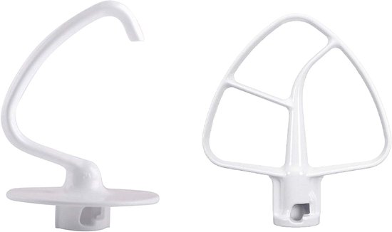 Mixer Accessoires Set - Kneedhaken Plat - Bakken Deeg - Gegoten Aluminium - 17 cm - Grijs van Merkloos