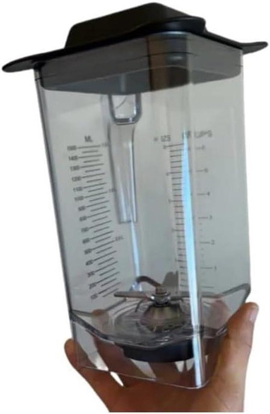 Mixer Bekers - Vervangende Containers - Grote Hoeveelheden Bereiden - Slagvast Materiaal - 1500 ml - Transparant