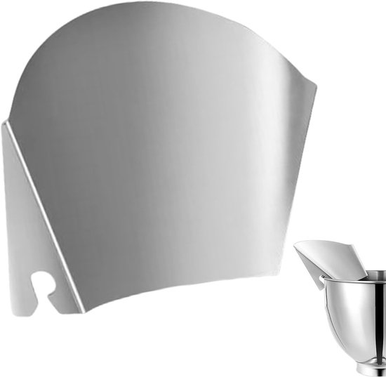 Mixer Gietschild - Keuken Accessoire - Schoon Bakken - Voedselveilig Roestvrij Staal - 19x15 cm - Zilver