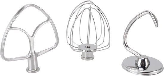 Mixer Hulpstukken Set - Keukenmachine Accessoires - Bakken En Koken - 3-delige Roestvrijstaal Set - Diverse Maten van Merkloos