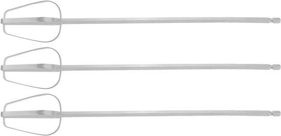 Mixer Kloppers Set - Garde Garde Accessoires - Beslag Maken - Roestvrij Staal - 30 cm - Zilver