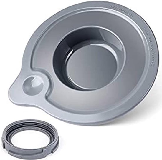 Mixer Kom Deksel - Blender Deksel - Voedselbereiding - BPA-vrij Materiaal - 15x155x4 cm - Grijs van Merkloos