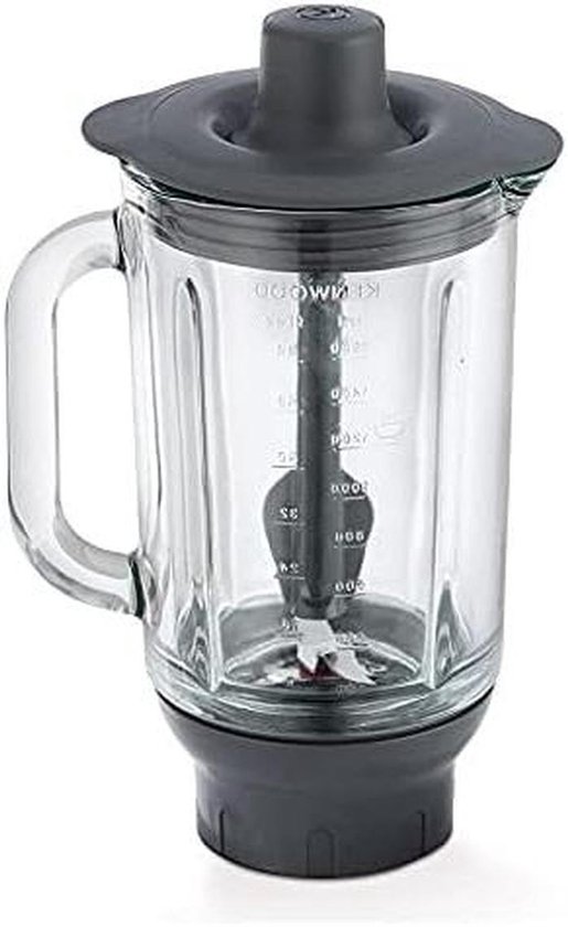 Mixer Kom - Glazen Blender - Maken van Smoothies - Hittebestendig Glas - 1.6 Liter - Blauw