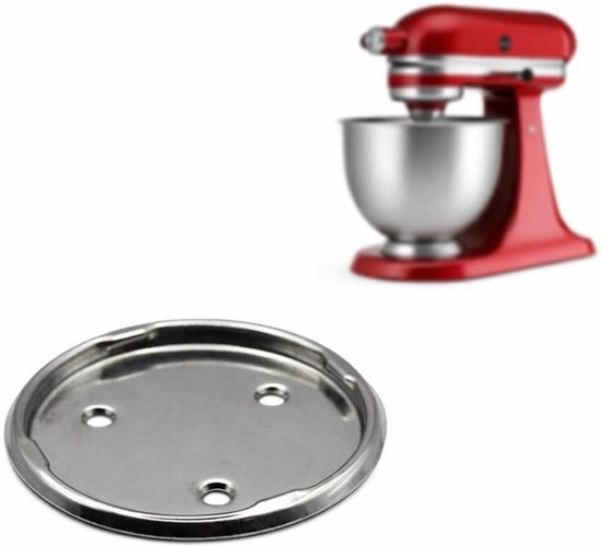 Mixer Kom Vergrendelingsplaat - Reserveonderdeel Mixer Kom - Keukenmixer Reparatie - Roestvrij Staal - 4.5 Qt - Zilverkleurig van Merkloos