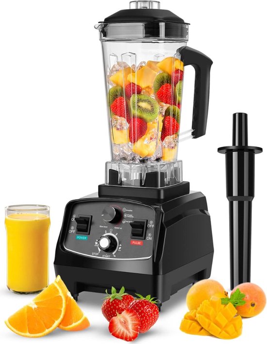 Mixer - Krachtige Professionele Smoothiemaker 2000W - 2 Liter Variabele Snelheid van Mi
