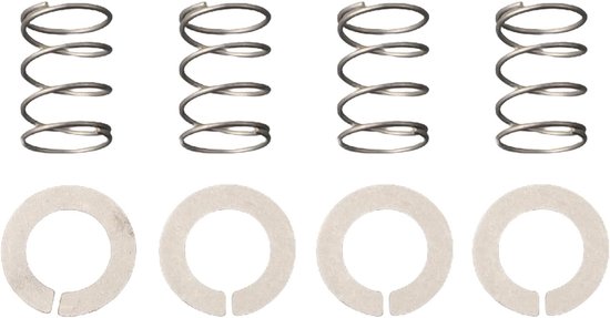 Mixer Onderdelen Set - Veer en Washer - Keukenapparaat Reparatie - Roestvrij Staal - 4 Set - Zilver