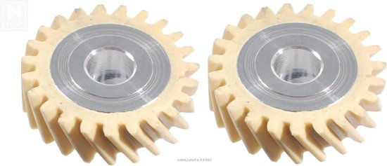Mixer Onderdelen - Wormwiel Tandwiel - Apparaat Reparatie - Duurzaam Nylon Materiaal - 2 Stuks - Wit van Merkloos