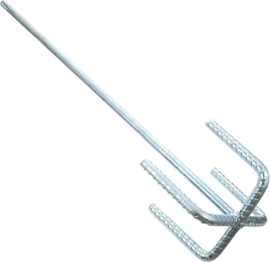 Mixer Opzetstuk - Boor Mixer - Materiaalmengen - Roestvrij Staal - 48.7x11cm - Zilver