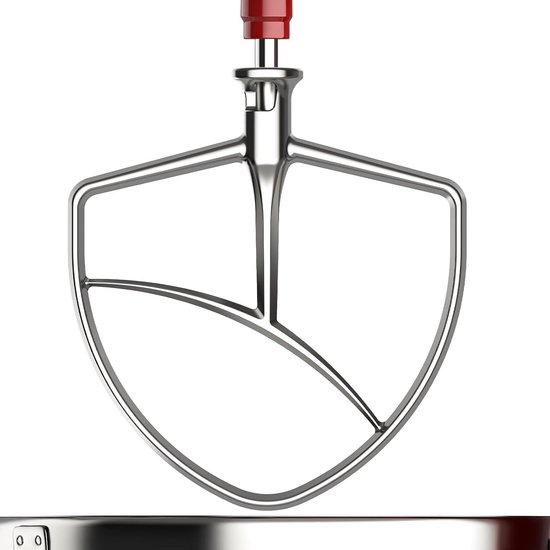 Mixer Opzetstuk - Platte Klopper - Bakken Maken - Roestvrij Staal - 6 Qt - Zilver van Merkloos