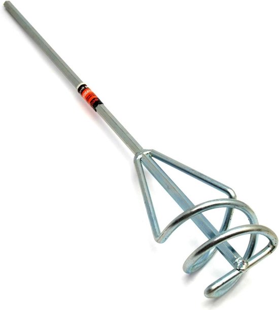 Mixer Opzetstuk - Roerder Gips Verf - Materiaal Mengen - Corrosiebestendig Geanodiseerd - 60 mm x 400 mm - Zilver