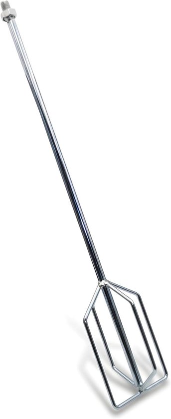 Mixer Opzetstuk - Roerstaaf - Bouwmaterialen Mengen - Luchtbelvrij Mengen - 115x615 mm - Zilver