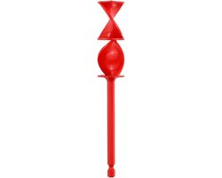 Mixer Opzetstuk - Verf Roerder - Harsen Mengen - Dubbel Spiraalontwerp - 165 mm - Rood