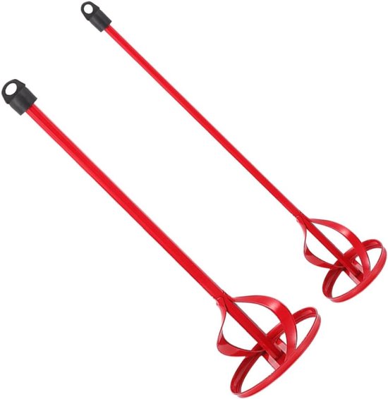 Mixer Opzetstukken - Betonmixer Verfmixer - Mengen van Materialen - Efficiënte en Snelle Menger - 42 cm - Rood
