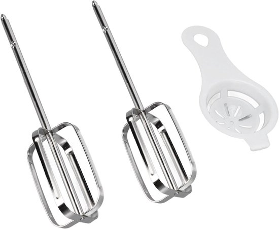Mixer Opzetstukken - Klopperbladen Keuken - Bakken en Mixen - Vaatwasmachinebestendig - 24D x 16B x 5H cm - Zilver
