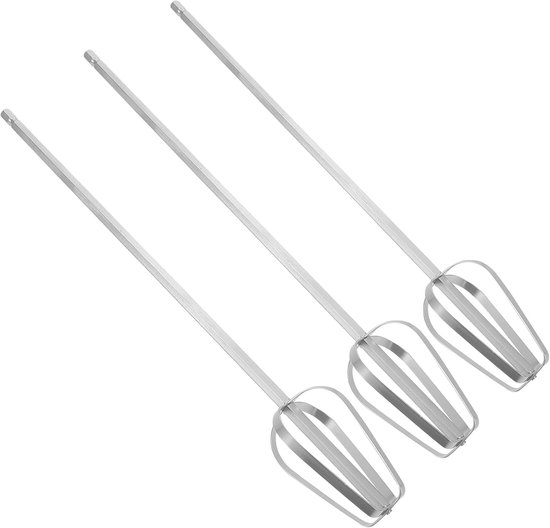 Mixer Opzetstukken - Roestvrij Staal - Ingrediënten Mengen - Verlengde Steel - 30 cm Lengte - Zilver